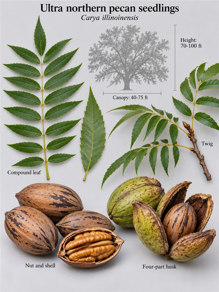 Ultra northern pecan seedlings
